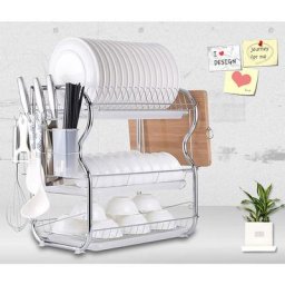 Skecten - gouttoir à Couverts Égouttoir à Vaisselle en Inox 3 Étages Option 1