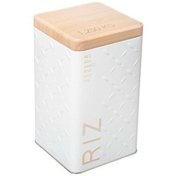 Boîte à riz en métal Scandinave Nature blanc - 5 five simply smart - Blanc