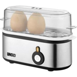 Mini Cuiseur à oeufs acier inoxydable, noir - acier inoxydable, noir - Unold