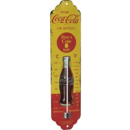 Tfa Dostmann - nostalgic art Coca Cola Thermomètre jaune, rouge