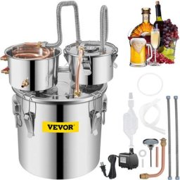 VEVOR 8.5Gal Equipement de distillation d'alcool vin d'eau distillateur d'acier inoxydable