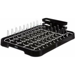 Five Simply Smart - gouttoir à Vaisselle Multipositions Plateau et Range Couverts Amovibles - Noir