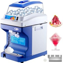 Machine a Glace Pilee 300W Broyeur a Glace Electrique 200 kg Finesse Glace Ajustable Vitesse