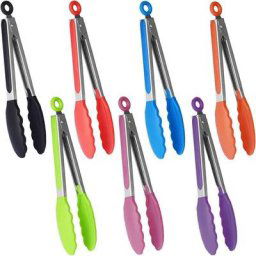 Wahaison - 7 Pcs Pinces Cuisine en Acier Silicone Pince Salade inox Outil de Cuisson pour Le