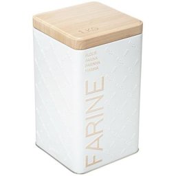 Boîte à farine 1kg métal Scandinave Nature blanc - 5 five simply smart - Blanc