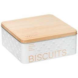 Boîte biscuits métal Scandinave Nature blanc - 5 five simply smart - Blanc