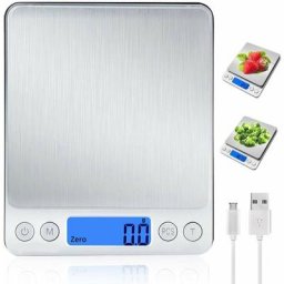 Balance de cuisine numérique avec chargeur usb, balance numérique professionnelle avec 9 unités de
