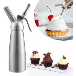 Einfeben - Distributeur de crème Whipper Siphon à Chantilly Professionnel Aluminium 500ml en acier