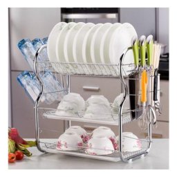 Skecten - gouttoir à Vaisselle Avec Plateau Inox Save Space 3 Étages Option 2