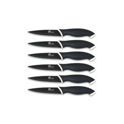 Pradel Excellence - CC006N Coffret de 6 Couteaux Steak Lames Anti-Adhérentes Acier Inoxydable Noir