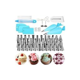 Cmodihi - 62 Pièces Douilles Patisserie , Kit de Patisserie 25 Douilles, Poche à Douille Silicone,