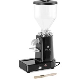 Royal Catering - Moulin à Café Électrique Broyeur à Meules Acier 200W 1000 ml 19 Réglages Noir