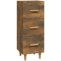 Buffet Chêne fumé 34,5x34x90 cm Bois d'ingénierie Vidaxl Chêne fumé