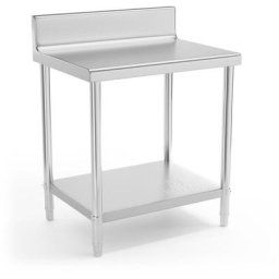 Royal Catering - Table Inox Professionnelle Adossée Plan De Travail Avec Étagère 8060 cm 190 kg