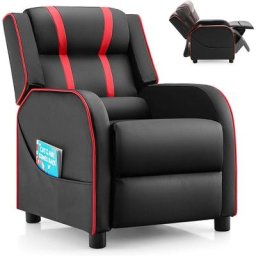 Dreamade - Fauteuil Inclinable Enfant 3-12 Ans avec Repose-Pieds Réglables Fauteuil Relax Rembourré