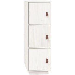 Buffet haut Blanc 34x40x108,5 cm Bois massif de pin Vidaxl Blanc