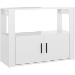 Buffet Blanc brillant 80x30x60 cm Bois d'ingénierie Vidaxl Blanc brillant