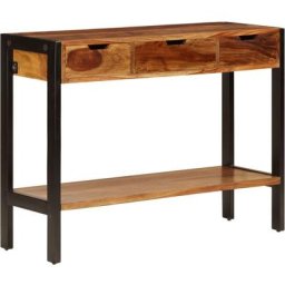 Buffet avec 3 tiroirs 110x35x75 cm Bois massif Vidaxl n/a