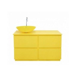 Meuble de salle de bain marguerite jaune