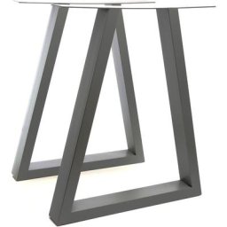 Lot 2 Pied de table Trapèze Design Industriel Acier 60x72cm Anthracite Piètement Support Bureau