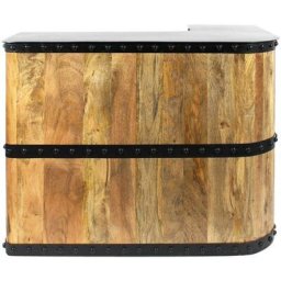 Meuble bar en bois de manguier New-York - Noir