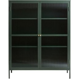 Bronco Armoire vitrine 2 portes vitrées, vert.