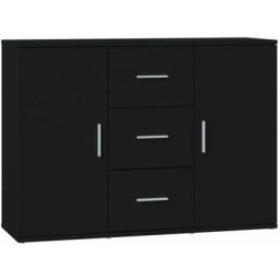Buffet Noir 91x29,5x65 cm Bois d'ingénierie Vidaxl Noir