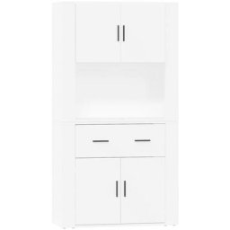 Vidaxl - Buffet haut Blanc Bois d'ingénierie Blanc