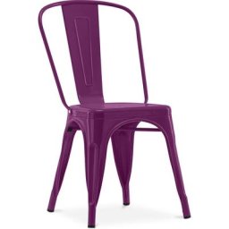 Tolix Style - Chaise de salle à manger Stylix design industriel en Métal - Nouvelle édition Violet