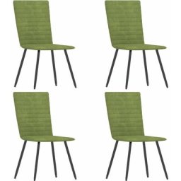 Vidaxl - Chaises de salle à manger 4 pcs Vert Velours Vert