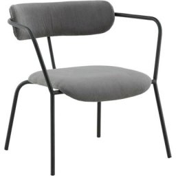 Fauteuil en tissu et acier Duffy - Gris
