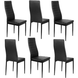 Haloyo - Lot de 6 Chaise Cuisine, Chaise de Salle à Manger, Dossier Haut de la Cuisine, Chaise de