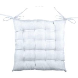 Homemaison - Galette de chaise unie en 16 points Blanc 40 x 40 cm - Blanc