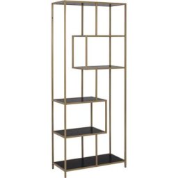 Sea Bibliothèque avec 4 tablettes de rangement, noir. - Noir