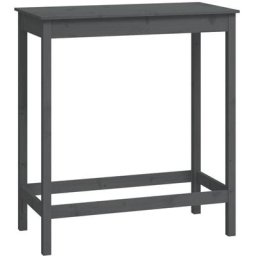 Table de bar Gris 100x50x110 cm Bois massif de pin Vidaxl Grey