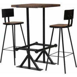 Vidaxl - Mobilier de bar 3 pcs Bois de récupération massif n/a