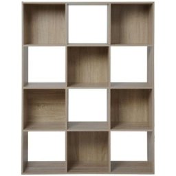 Etagère de rangement avec 12 cases Calicosy Bois clair - Bois clair