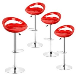 Hofuton 4 x Tabouret Haut pour Bar et Cuisine Réglable en Hauteur Pivotant avec Repose-pieds