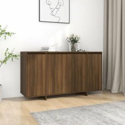 Kalisse - Commode Bahut style Contemporain | Buffet Chêne marron 135x41x75 cm Aggloméré Meuble831814