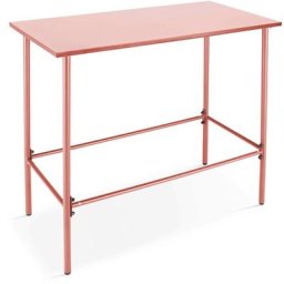 Table haute à manger en métal argile 120 cm - Palavas - Rose