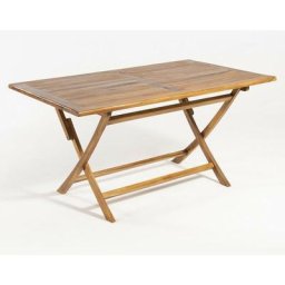 Table pliante en teck Rectangulaire 150x90 cm