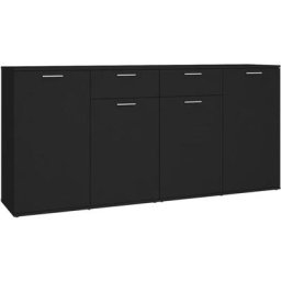 Buffet Noir 160x36x75 cm Aggloméré Vidaxl Noir