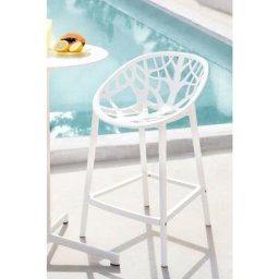 Lot de 2 tabourets de Jardin Hauts Ores SKLUM Blanc ↑65 cm - Blanc ↑65 cm