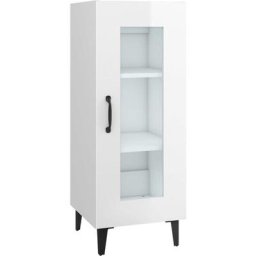 Buffet Blanc brillant 34,5x34x90 cm Bois d'ingénierie Vidaxl Blanc brillant