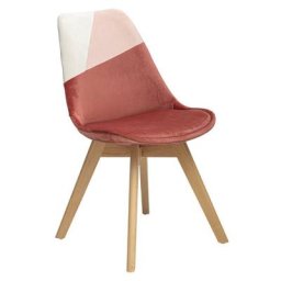 Atmosphera - Chaises style scandinave baya patchwork blush - Blush