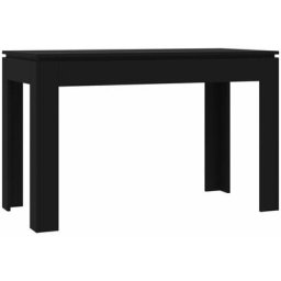 Table de salle à manger Noir 120 x 60 x 76 cm Aggloméré Vidaxl Black