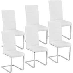6 Chaises de Salle à Manger bettina Rembourrées Pieds en métal Argentés Design Moderne - lot de 6