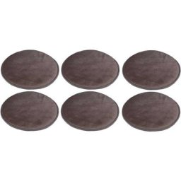 Set de 6 galettes de chaises en velours 34 cm - Taupe