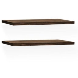 Pack 2 étagerès Melva noyer 120cm