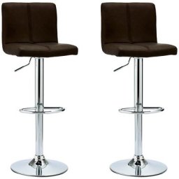 Calo Tabouret de bar en similicuir, brun foncé - Marron